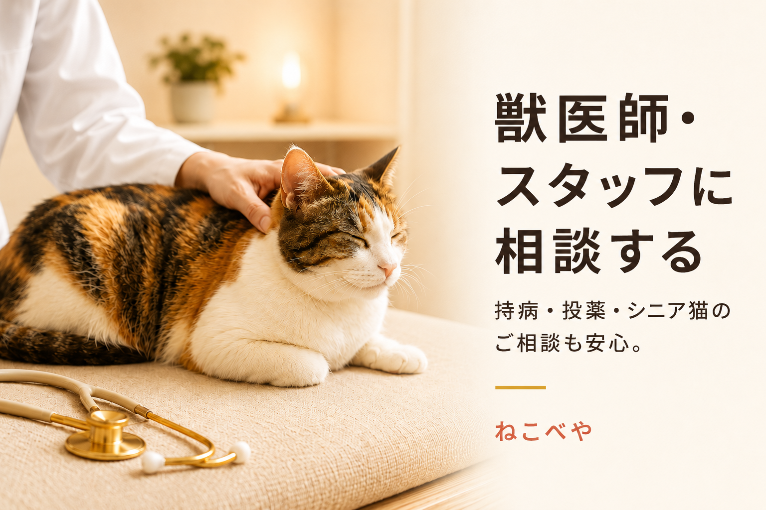 シニア・病気の猫でも安心！獣医師常駐・巡回の猫専用ペットホテル ねこべや
